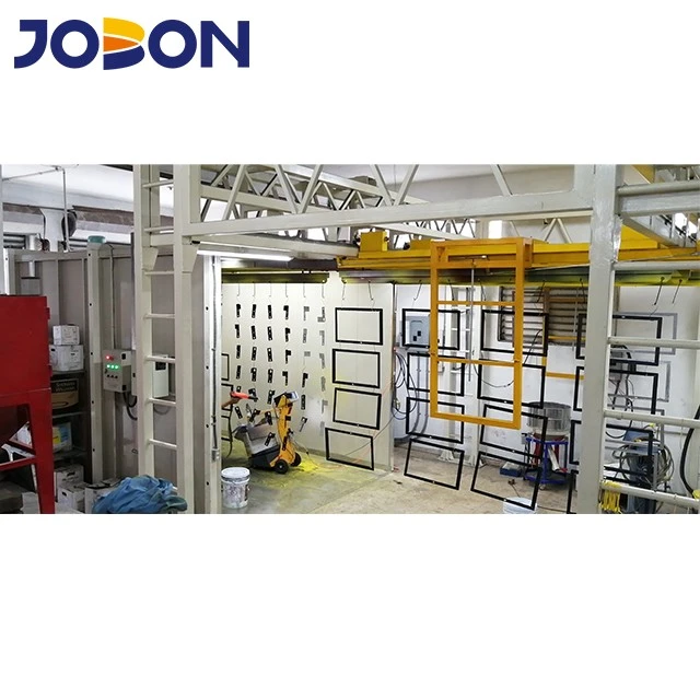 Manual Automatic Spraying Traverse Powder Coating Line