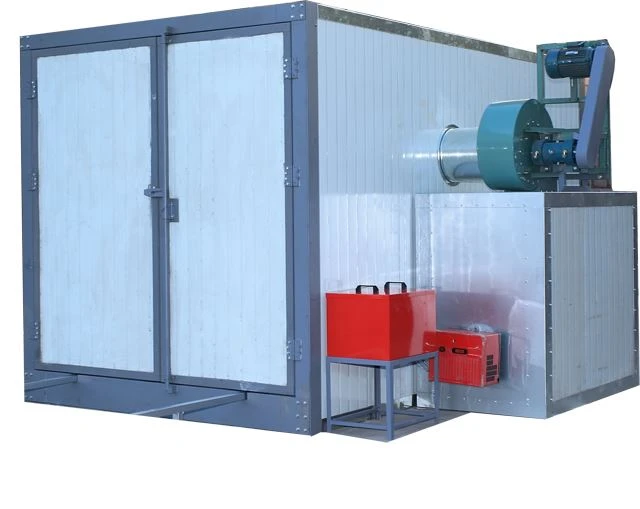 Forno di polimerizzazione per riscaldamento diesel personalizzato per linea di verniciatura a polvere, forno di polimerizzazione industriale per polvere a circolazione di aria calda con bruciatore diesel